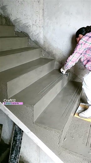 Hand Finishing Concrete Stairs for a Smooth Surface