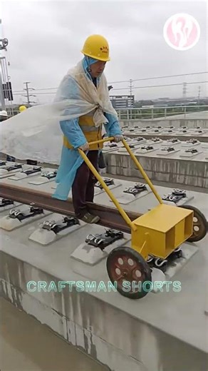 Railway tracks | Workers at the railway track installation site