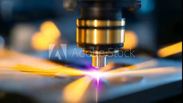 An ion implantation facility modifies the electrical properties of semiconductor materials. A focused beam of ions is shown bombarding a silicon wafer, a precision doping process t