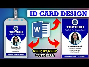 How to make ID Card Design in MS Word | Employee ID Card | ID Card Design Step-by-Step Tutorial