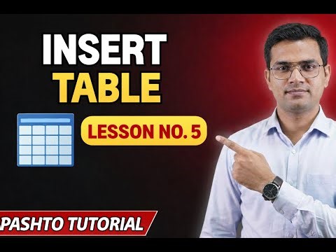 How to Insert and Design Table in MS Word |Table Banana Seekhain | Pashto Tutorial |RAHIM HAIDERY