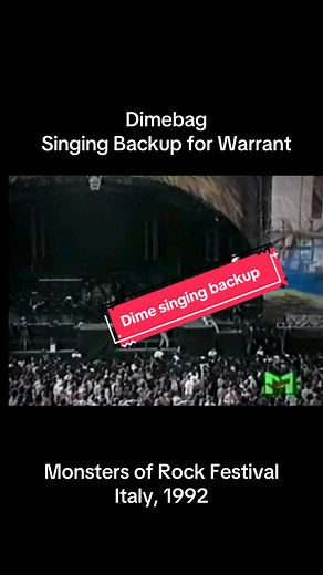 Dimebag Darrell Singing Backup for Warrant in 1992