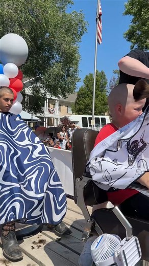 Spencer had quite the surprise moment in the parade today! He ended up getting shaved right there in front of everyone, and the crowd loved it. Only in our family could something this random turn into a celebration. One more unforgettable memory added to the list of 10 kids adventures. #10kidsin10years #familyfun #paradeday #bigfamilylife #spencer #funnyfamilymoments #memoriesmade #parentlife #largefamilylove #laughtereveryday | 10kidsin10years