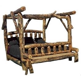 Rustic Aspen Canopy Bed