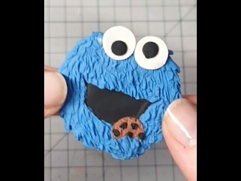 Create a Cookie Monster Bookmark using Polymer Clay