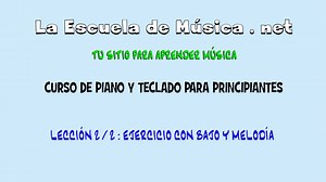 Ejercicio de piano con las dos manos