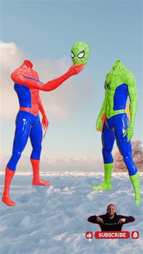 Red Hulk vs Green Spiderman in GTA V Mods! This epic GTA 5 Head Swap will blow your mind! #shorts