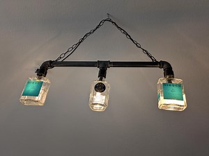 Upcycled Liquor Bottle Chandelier, Industrial Edison Bulb Lighting - Etsy Canada
