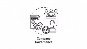 Company Governance Minimalist Line Icon Animation