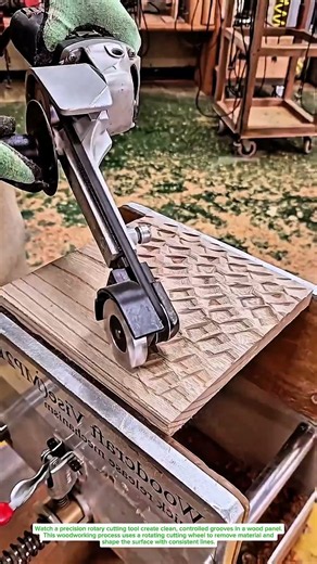 Amazingly Precise Woodworking! How a Rotary Cutting Tool Creates Perfect Wood Grooves