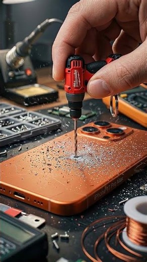 Keychain Drill vs iPhone 17 Pro Max #minitools