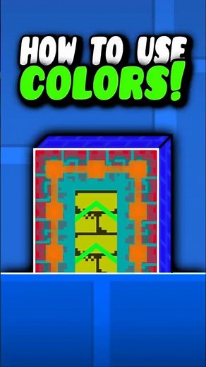 HOW TO USE COLORS IN GEOMETRY DASH #geometrydash #gd #shorts #games