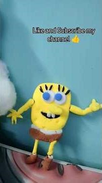 SpongeBob Clay Art | Cute DIY Craft Idea💡#viralsong #craftideas #clayart # tadpaaoge tadpaalo#diy