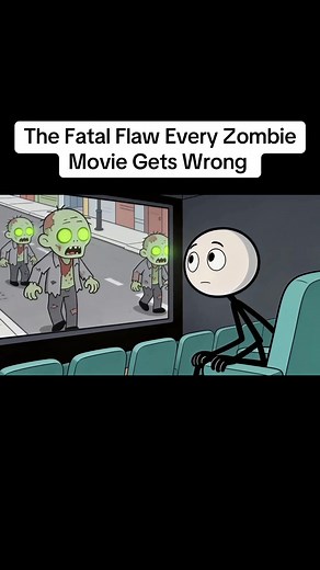The Fatal Flaw Every Zombie Movie Gets Wrong, Part 1. . . . #zombieapocalypse #horrortok #movietheory #survival #zombies