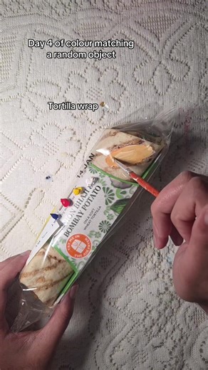 Color Matching with Primary Colors on a Tortilla Wrap