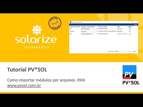 PV*SOL 2022: Como importar módulos por arquivos .PAN