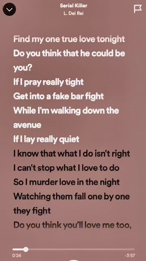 Serial Killer by Lana Del Rey Lyrics | Nightcore