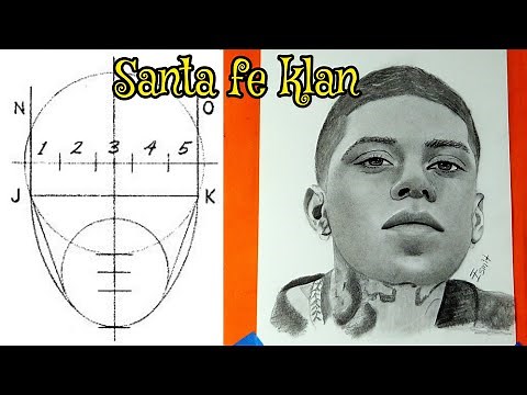 como dibujar un rostro fácil para principiantes( Santa fe klan)