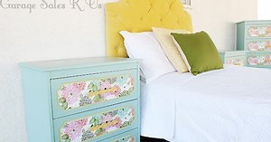 How to Mod Podge dresser drawers