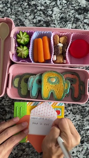 Among us pancakes #letsmakesomelunchformykids #letsmakelunchformykids #amongus #fyp