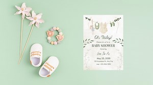 baby shower invitation template, baby shower invitation template, girl/boy baby shower invitation, DIY editable baby shower