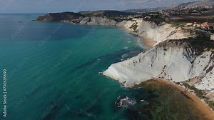 Scala dei Turchi, Turkish steps in Sicily. Beautiful nature, white limestone rock.