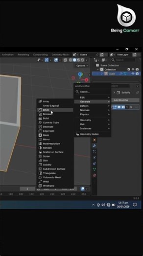 Blender Day 18: Mastering Solidify & Bevel Modifier | Being Qamarr