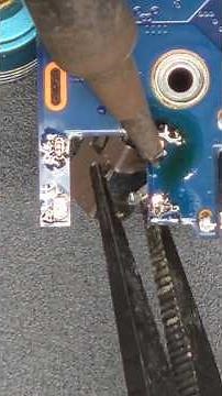 Replacing a Laptop Charge Port Using a Soldering Iron and a Desoldering Pump Solder Sucker