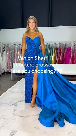 One hard decision 🤩💖 Dress 1: peacock size 4 Dress 2: ivory size 2 Dress 3: Faulkenbery’s custom size 2! @Sherri Hill designs some amazing gowns! #pageant #fyp #custom #highendfashion #luxury #instagood #shoponline #comeshop #opendaily #sherrihill #sherrihillcouture #couturecrossover #teengown #missgown #glam #largestinventory #shopfaulkenberys #reels #choices | Shop Faulkenberys