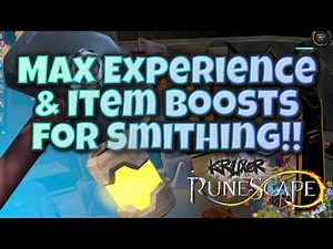 Maximum Experience and Item Boosts for Smithing!! ⚒️ #runescape3 #skilling