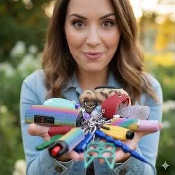 Rainbow Shiny Lightning Keychain 15pcs Keychain Set