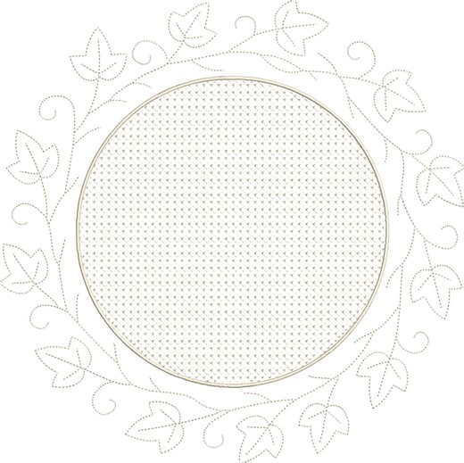 Primitive Candle Mat Embroidery Design for Machine Stitching