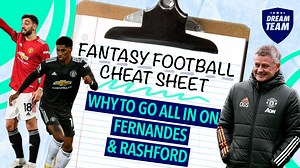 3.3K views · 20 reactions | Why we suggest going ALL IN on Rashford & Fernandes! We can’t get enough of Man Utd this week. Sean is back for #FantasyFootballCheatSheet to tell you why. | Dream Team | Facebook