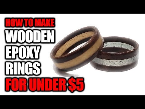How to make Wooden / Epoxy Rings (No Lathe Required)