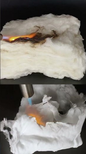 Loose filled fiberglass insulation fire testing