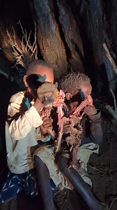 Hadzabe kids enjoying delicious monkey meat during this boxing 🥊 day #collectibles #florida #chickens #nature #livestock #viralreels #canada #friends #fypシ゚viralシ #hadzabetribe | Wilbert Wilbert