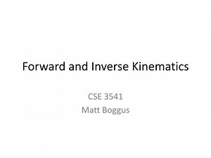Forward and Inverse Kinematics - SlideServe