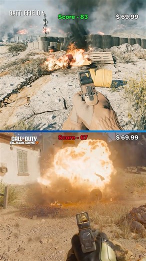 Battlefield 6 vs COD Black Ops 7 — Barrel Explosion Test 💥🛢️