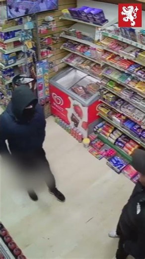 CCTV captures the moment a knife wielding robber was LAUGHED out of shop by staff
