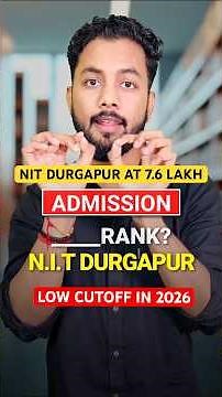 Shocking 😳NIT Durgapur At 7.6 Lakh Rank|NIT Durgapur Cutoff 2026|NIT Silchar Cutoff 2025