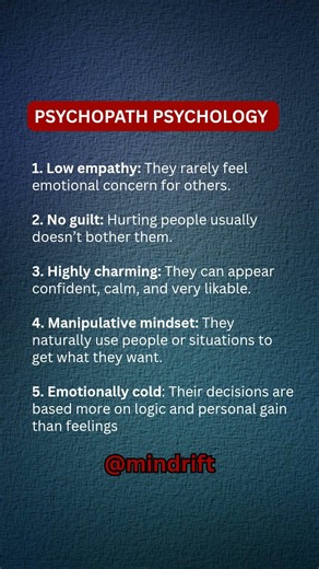 5 signs to spot a psychopath #psychopath #psychology #psychologyfacts #shorts #personality
