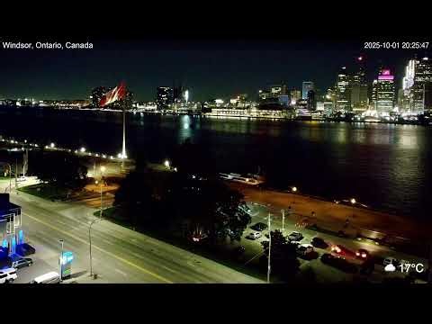 2025-10-01 Morning Segment - Detroit River Live Cam from Windsor, Ontario, Canada