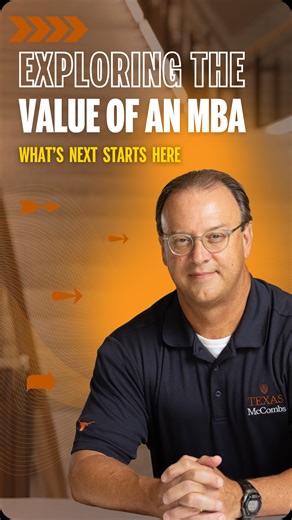 Texas McCombs MBA on Instagram: "Is an MBA worth it? Associate Dean and Professor Joe Hahn shares his personal journey and explains the exceptional value proposition of the Texas McCombs MBA, ranked the top MBA program in Texas. 🏆 Discover how this transformative degree offers strong ROI, a collaborative culture, and access to a powerful global network of over 100,000 McCombs alumni. 🤠 Watch the full video now ➡️ link in bio! 🤘 Ready to start your MBA journey? Our application to join the next