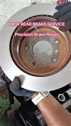 BMW Rear Brake Disc Replacement 🔧 | Satisfying Brake Repair #Shorts #shortsfeed #usashorts #bmw #yt