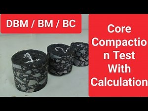 Asphalt Core Compaction Test with Calculation | Asphalt Core Cutting Test | Laboratory Testing Core