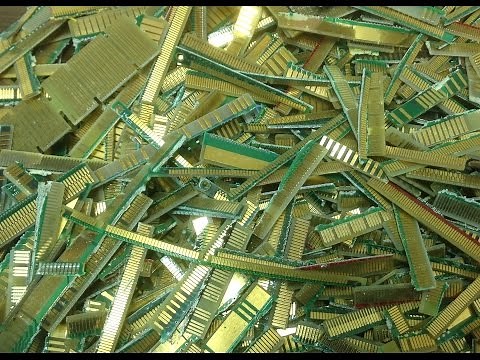Gold Recovery Escrap Computer Scrap Fingers in Aqua Regia