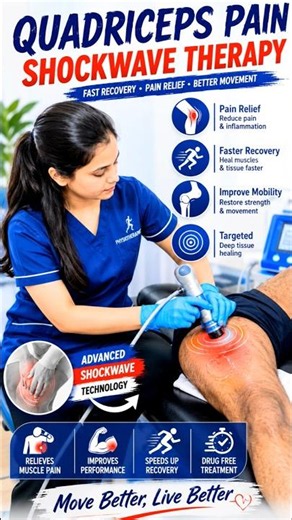 Quadriceps Pain Relief with Shockwave Therapy | Fast Muscle Recovery Treatment #painrelief