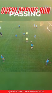 Passing Drill with Overlaps This drill focuses on improving passing accuracy, movement, and overlapping runs to create space and break defensive lines. It enhances teamwork, quick decision-making, and attacking play efficiency. ⚽💥 💡 There are 4 variations of this drill, allowing you to practice different aspects of passing, movement, and overlaps in various game situations. For more training ideas and variations, check out our YouTube channel! We have plenty of content to help you improve your