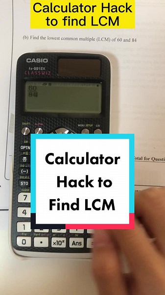 Do you know how to use Calculator to find LCM? #fyp #foryou #learnontiktok #math #mathematics #gcse #tipsandtricks #gcse2023 #gcsemaths #tutor #totorial #teenagers #justfoundout