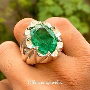 Handmade Emerald Ring | 999 Silver